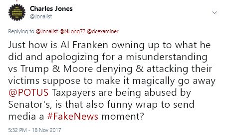 Just how is Al Franken owning up to