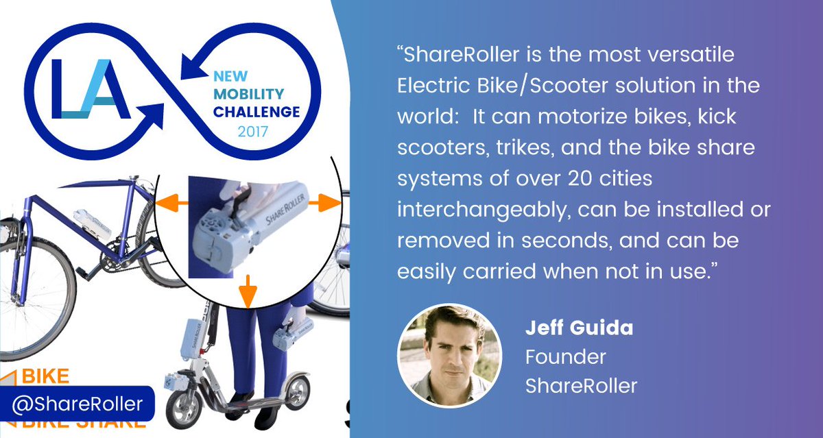 CoMotionNEWS's tweet photo. .@ShareRoller is most versatile #electric bike / #scooter solution in the world says Jeff Guida, Founder of @ShareRoller #LACoMotion https://t.co/AAXAGJ4hH2
