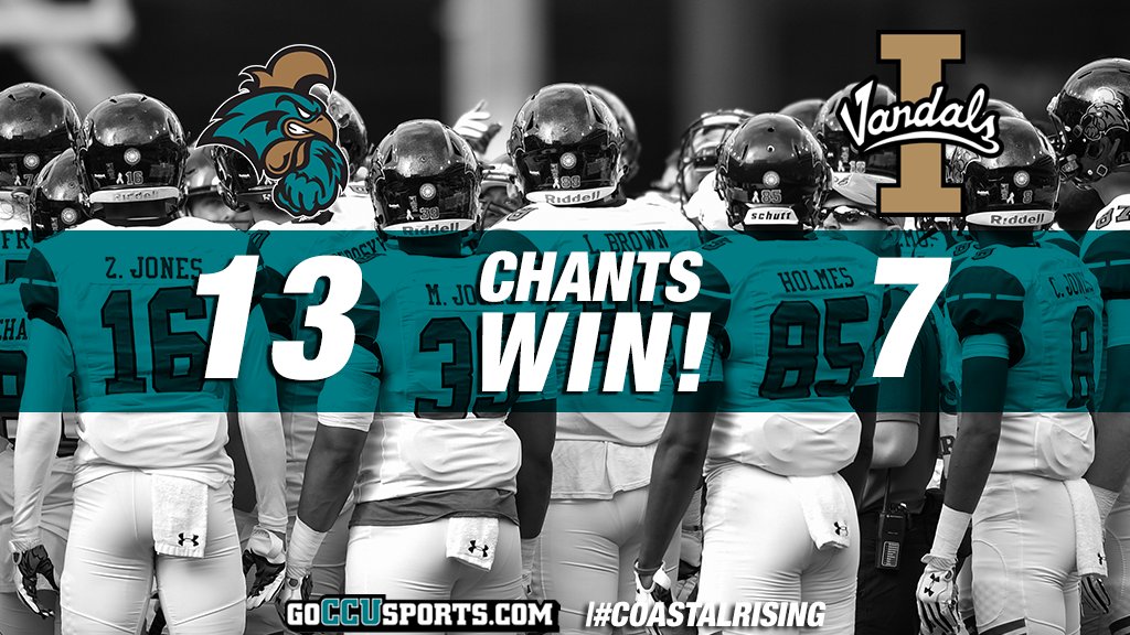 Coastal begins the 2,000 + mile trip back to Conway with a conference W!!! 
#CoastalRising | #BAM | #BallAtTheBeach