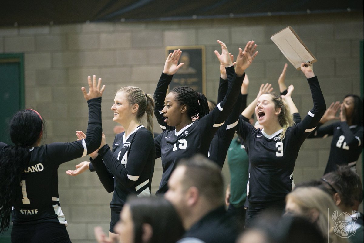 CSU_Vball's tweet photo. Our journey in the #HLVB Tournament continues tomorrow! #FightForFive #HLVBChampWeek #VikingStrong https://t.co/PPT47BQIW7
