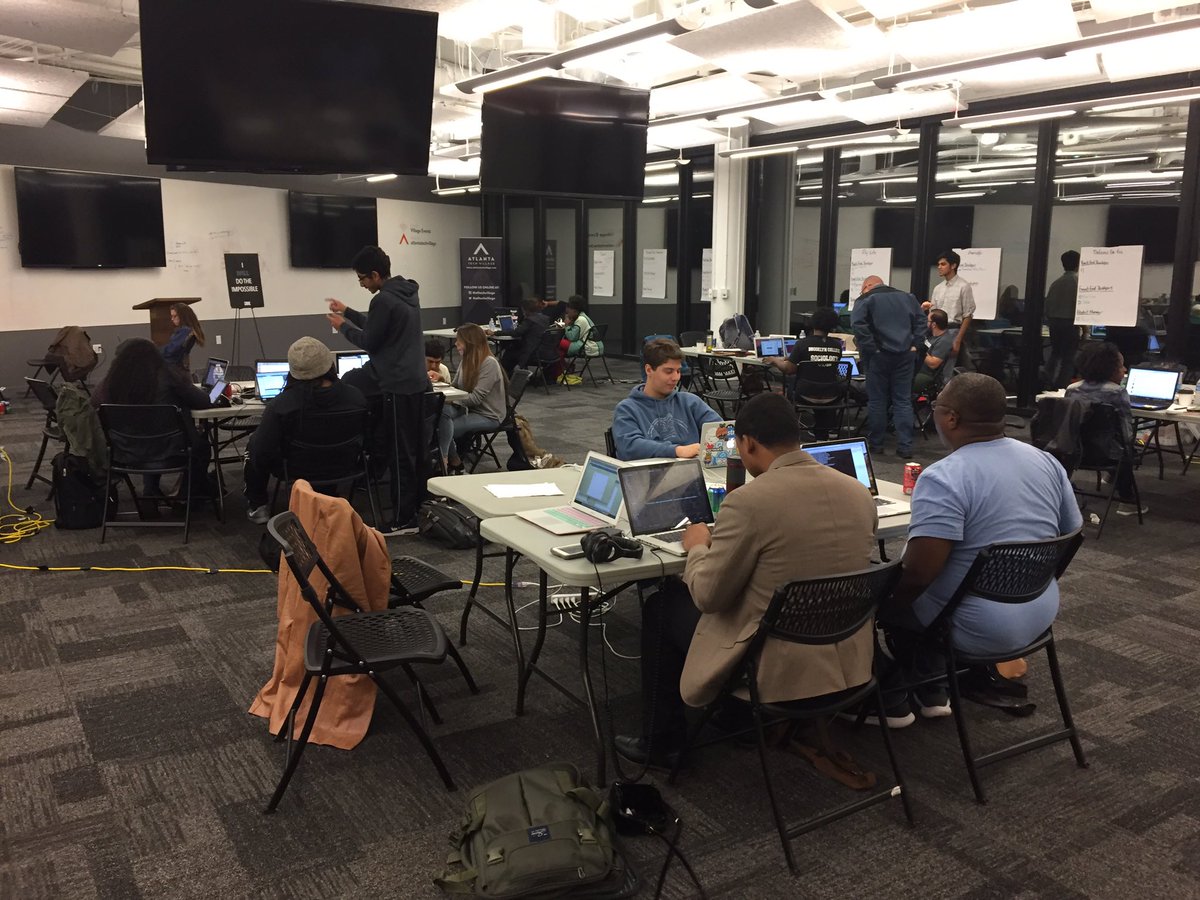 goodienation's tweet photo. Now this is dedication - Almost 12 hours have passed and our #Hacktheviolence teams are still grinding it out, making sure they can deliver the best product possible for tomorrow's presentation. #GoodieHack https://t.co/kSu8viENgb