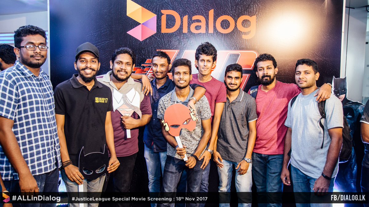 dialoglk's tweet photo. @KaluMallii @Naduniiii @KawdaBoy @BuduMalli @imsweetpotato @vishiru @Nilushana @LansiKella @stranshad @tharu__ @KushiyaZ @Anushka_W_ @_piNgi_ @ranukad @Rathgamaya @dodan123 [Photos] Our fans on Facebook and our beloved Tweeps United the League to save the world at the #ALLinDialog #JusticeLeague Special Movie Screening at Liberty by Scope Cinemas. Go tag yourselves! Full Album: https://t.co/sQh6tMXbPe https://t.co/WpvbsqMsH9