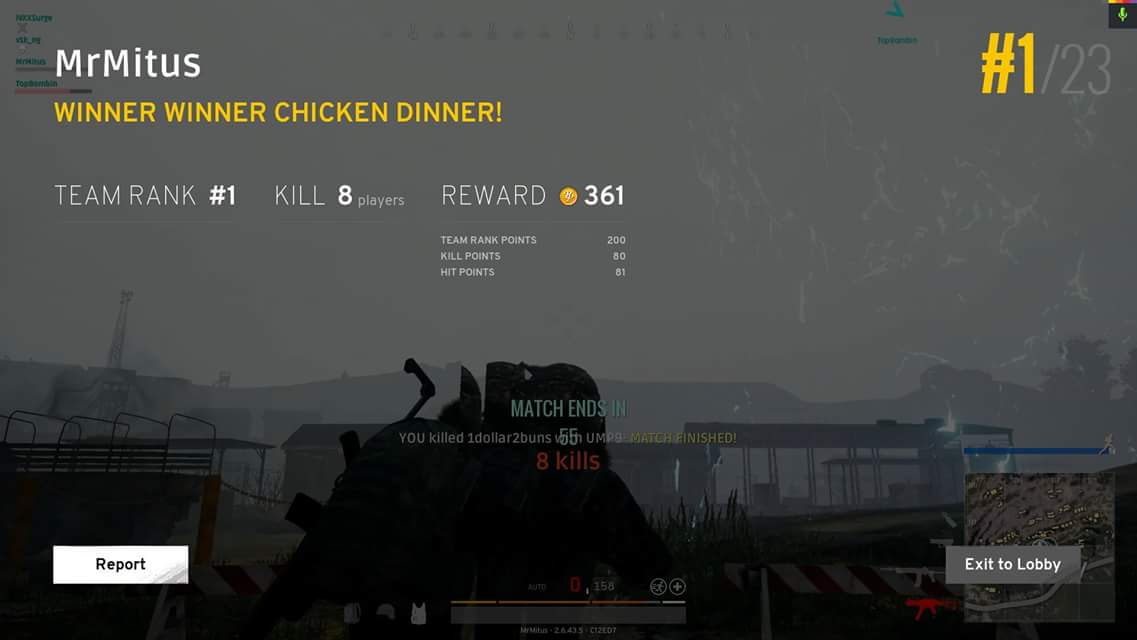 🐓🤓🐓🤓🐓🤓 We're on a roll tonight <a href="/TSchrodt/">Tyler Schrodt</a>! #PUBG #ChickenDinner
