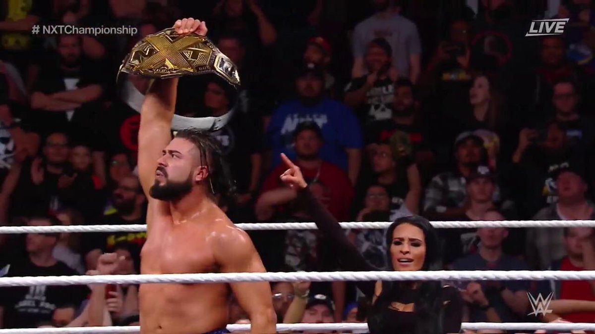 notsam's tweet photo. Wowwwww- didn’t see that coming but I am so happy!!!  Congrats @AndradeCienWWE!!! @WWENXT #NXTakeOver https://t.co/EGTBdWF44H