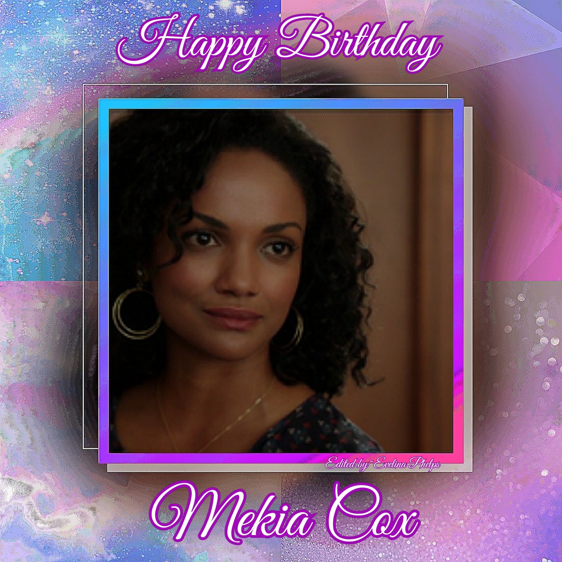 Happy Birthday to Mekia Cox aka our Princess Tiana.   Photo edit by~Me 