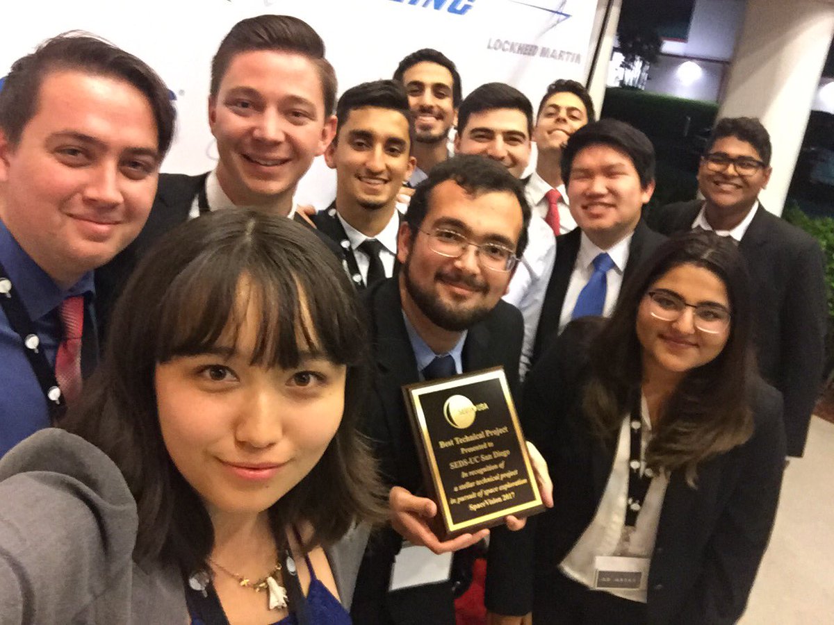 SEDS_UCSD's tweet photo. Thanks @SEDSSpaceVision and @sedsusa for the award--Best Technical Project, for #ColossusSFS this time and 2nd year in a row! Proud of all our SFS team members 🚀🔥 https://t.co/FUBrjjQI4M