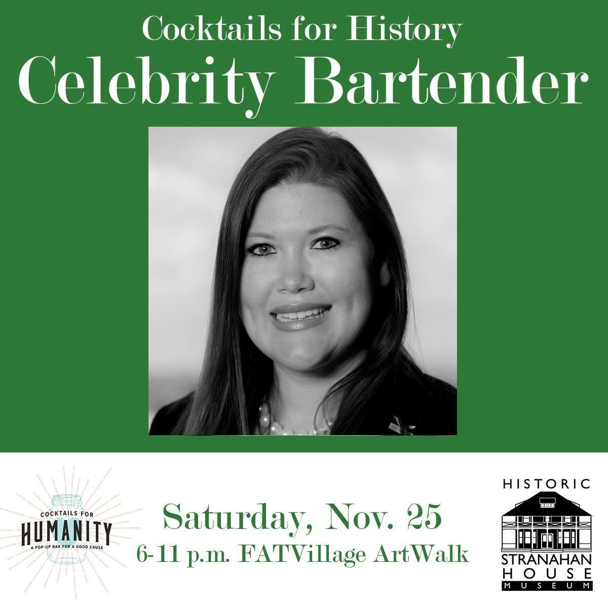 maggiegunther's tweet photo. Come out + support @StranahanHouse 🏡 a week from today: Cocktails for Humanity at @FAT_Village ArtWalk! 🧐🍸 #IAmHistoric #StranahanHouse https://t.co/bijCtj9EfY