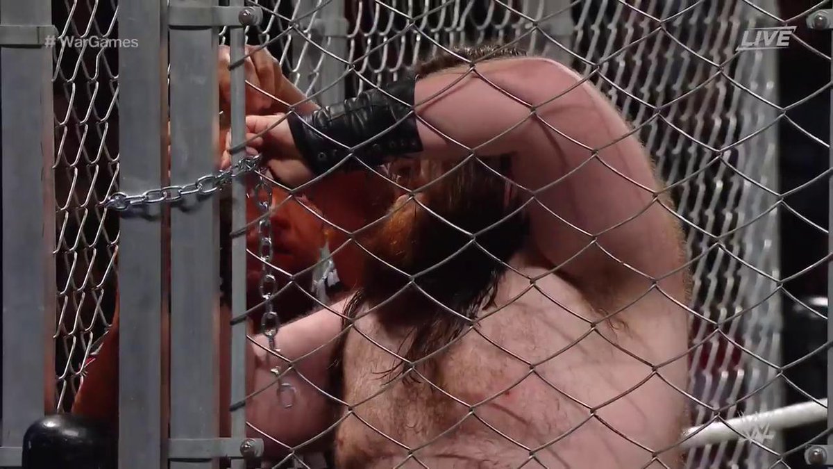 WWENetwork's tweet image. The #BeastOfBelfast @KillianDain isn't taking ANY chances! The #MatchBeyond is ON, right now only on @WWENetwork! #NXTTakeOver #WarGames