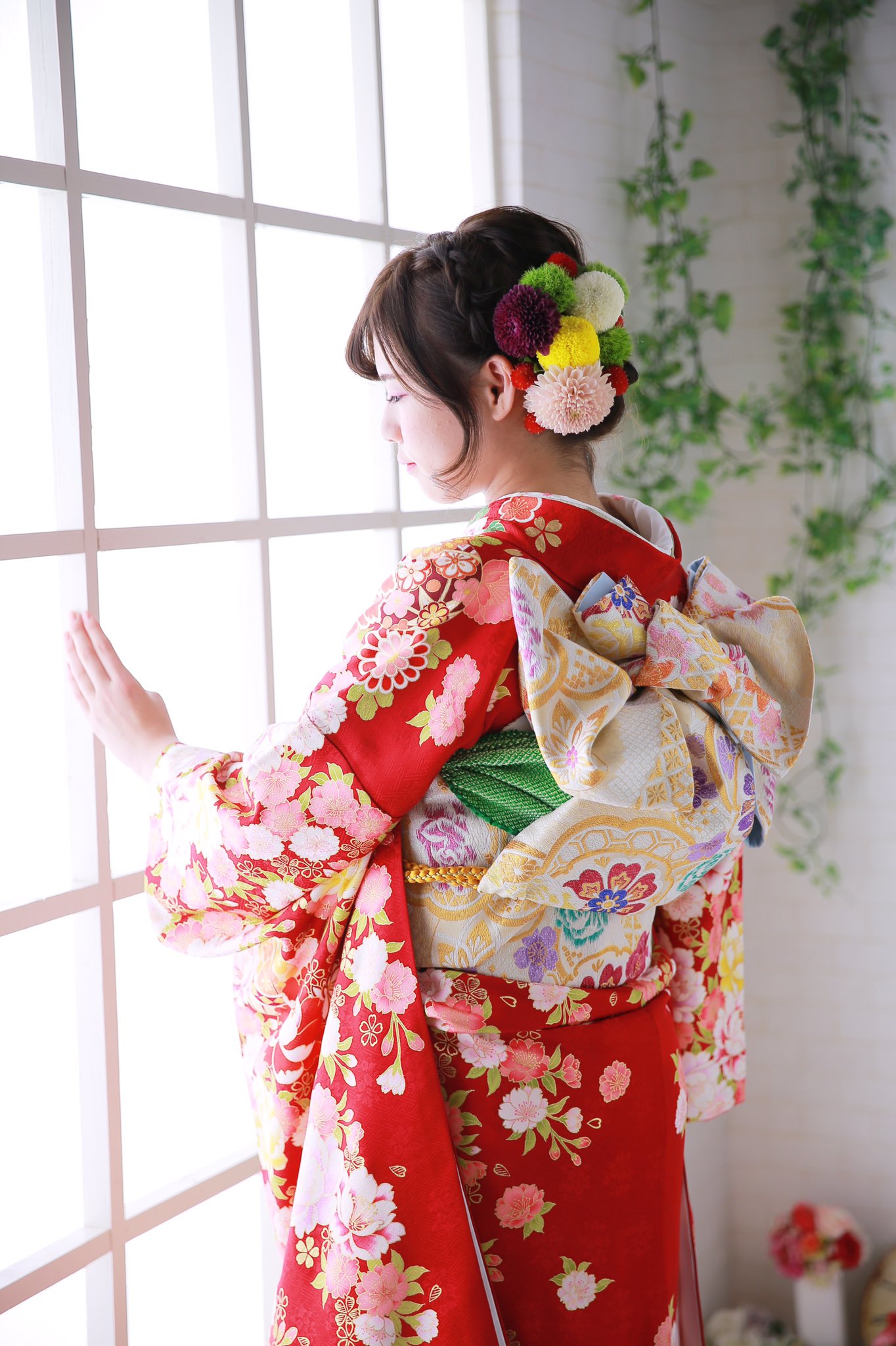 成人式前撮り ぷっくりフラワー 現品販売 ベリーショート ピーチ Century21sgr Com