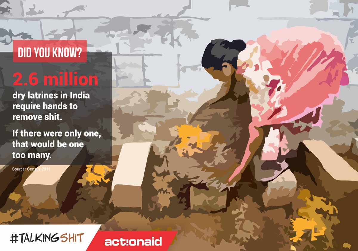 ActionAidIndia's tweet photo. #TalkingShit A campaign to highlight the need to make the ban on #ManualScavenging effective. https://t.co/95d2LTkCRT