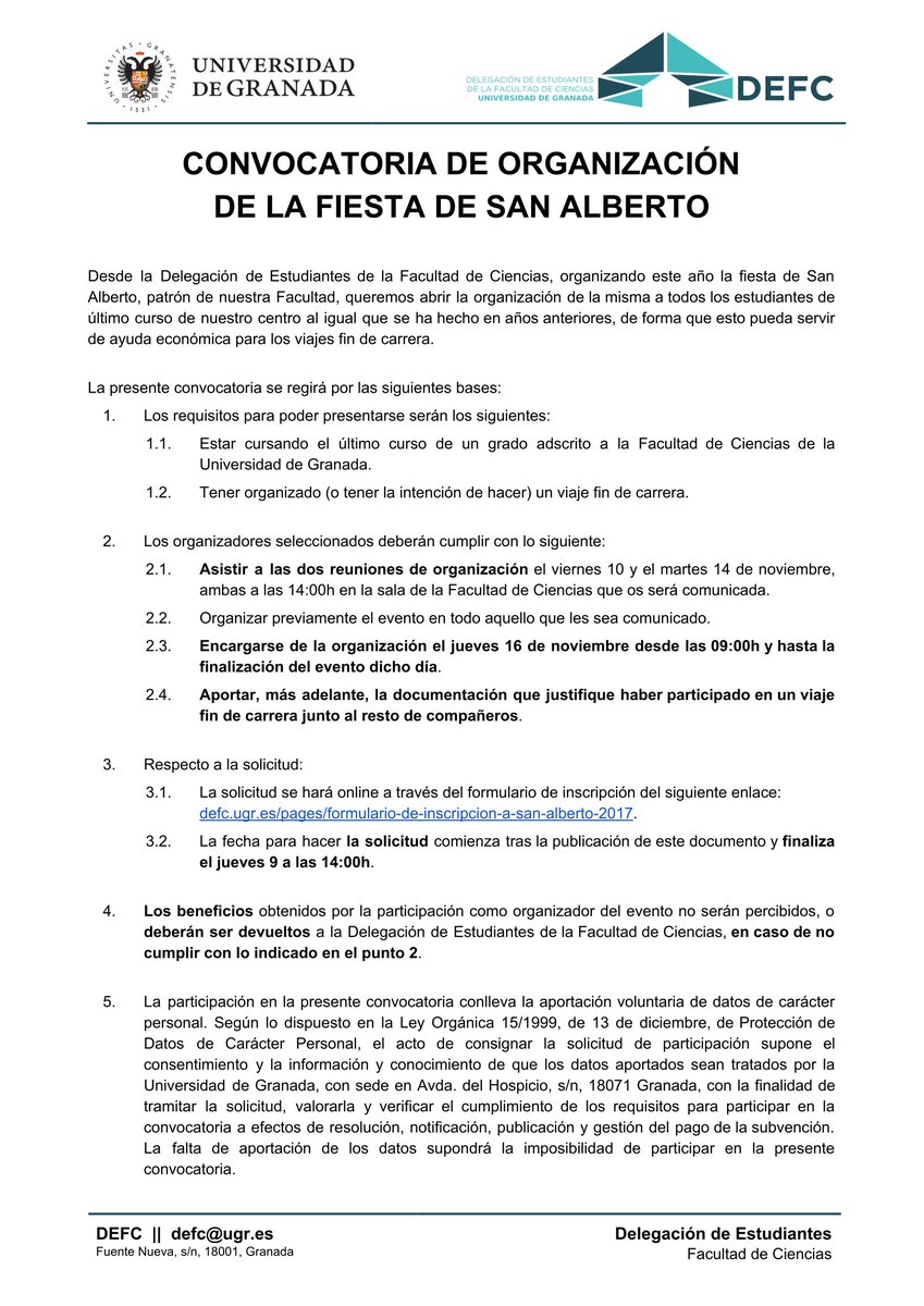 defcUGR's tweet photo. San Alberto no podrá organizarse dentro de la Facultad de Ciencias. Así que PLAN B!

Participa en la organización: https://t.co/9EHnBmiP9Y https://t.co/vsMWAfeV7m