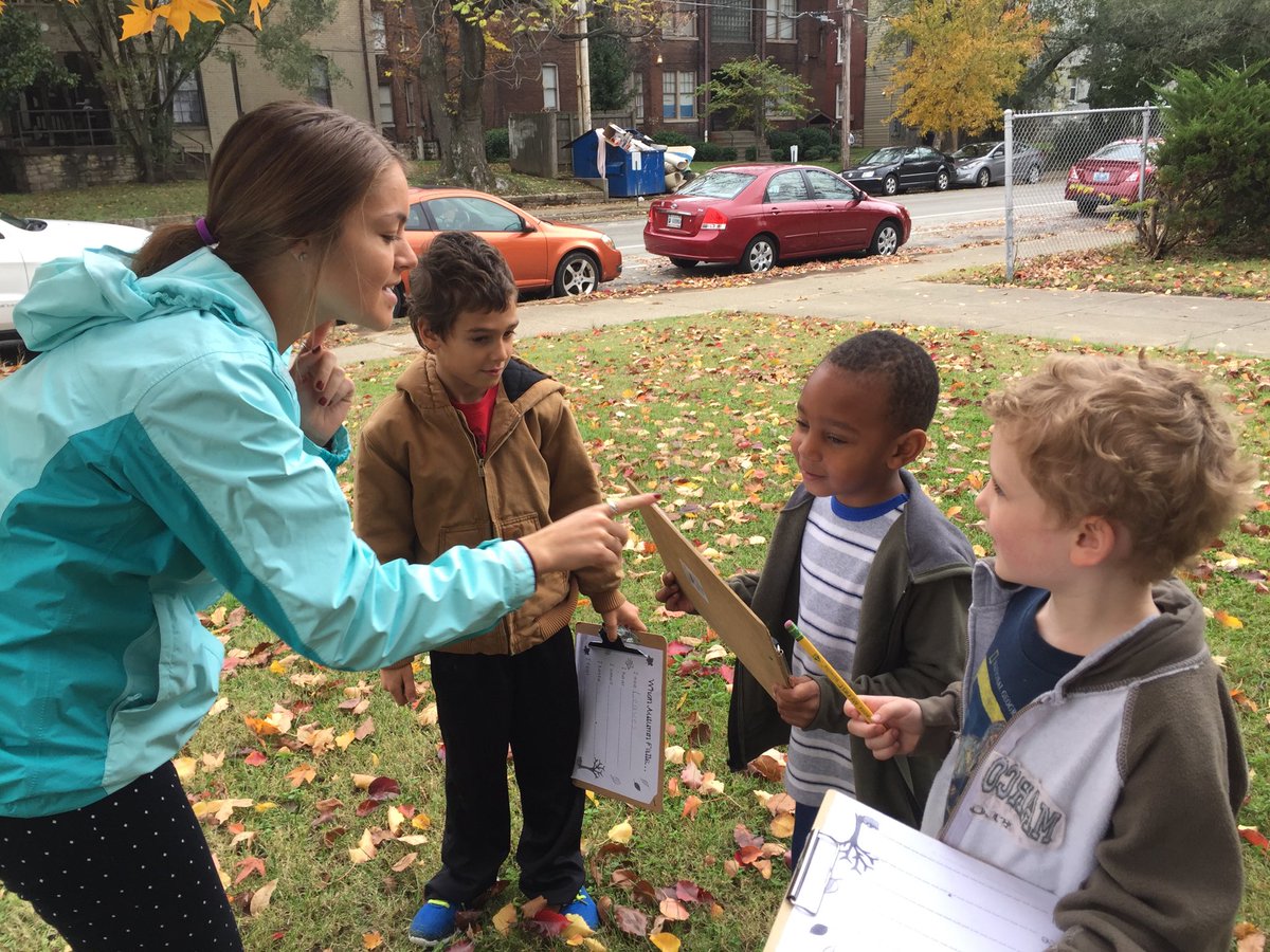 Ms. Hanna helping Ms. Stone’s students
