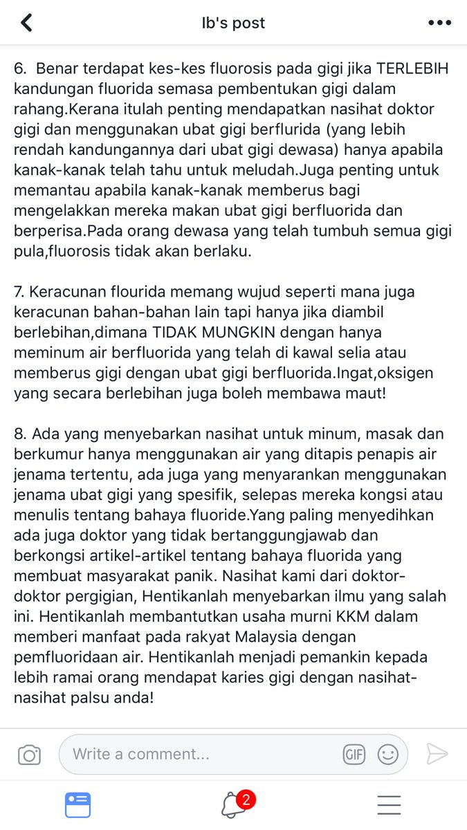 ib_shah's tweet photo. Sedikit petikan tentang bahaya flourida!baca!!

Perlukah guna ubat gigi flourida? Kenapa nk letak dlm loji air di malaysia? Agenda yahudi! https://t.co/xBEDc49eRm