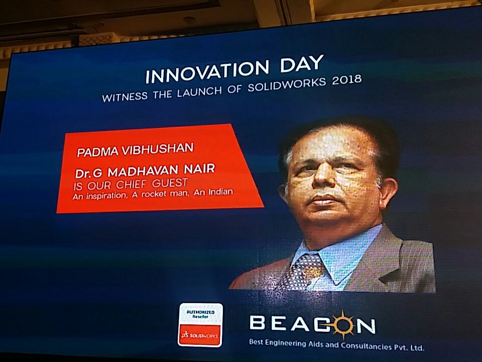 rakesh_rao's tweet photo. We hear first hand about the mangalyaan moon mission #swlaunch2018 @beacon_india #solidworks2018 https://t.co/aho04fvhSd