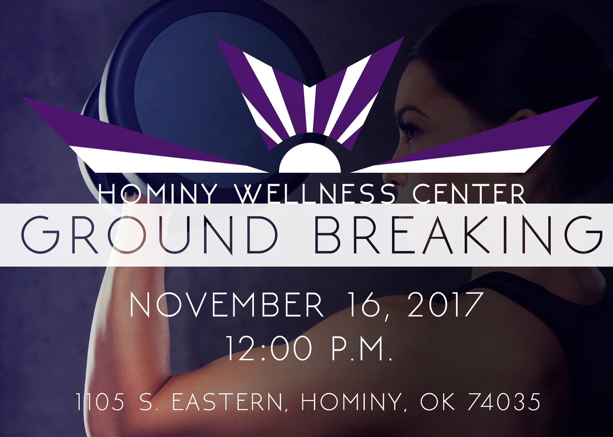 Join us November 16th for the Hominy Wellness Center, Ground breaking Ceremony! #hominywellness #ootc #osagechief #osagenation