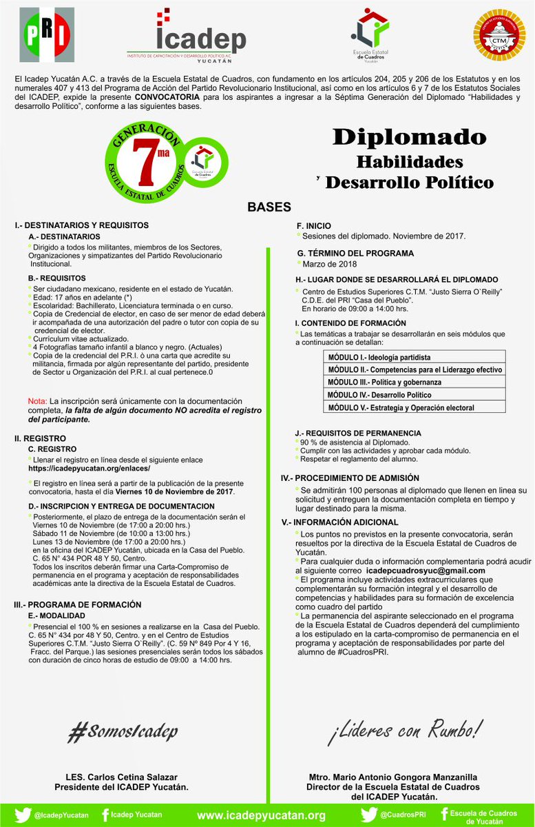 CuadrosPRI's tweet photo. Es tu momento, sé parte de la #7G.
Regístrate en https://t.co/MFJ58dKN5B
#CapacitandoConRumbo #SoyCuadros7G #IcadepSeTransforma https://t.co/8G6GmSZIND