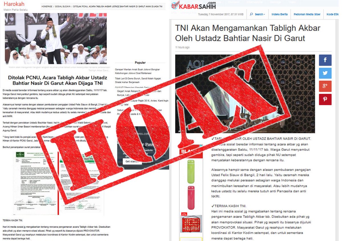 Puspen_TNI's tweet photo. BreakingNews...jgn prnh pcya atas berita2 sprti yg d bawah ini yaa tuips..Its HOAX!!👇🏾👇🏾 https://t.co/HGsH02XVKz