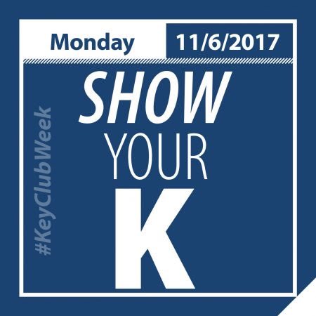 WIUMKeyClub's tweet photo. Show people what Key Club is all about! Spread the word by wearing Key Club gear! Happy Keyclub week! Own it! Rock it! Love it! https://t.co/3cBBf3gJFl