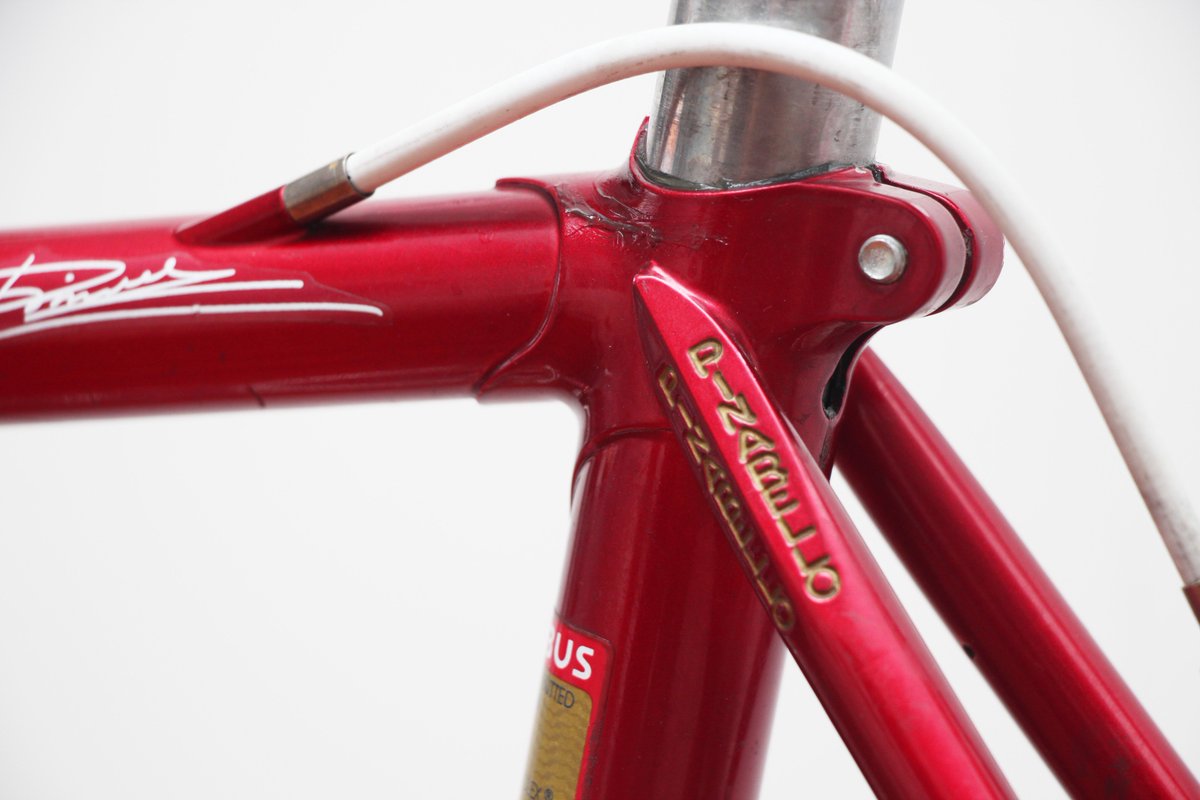 chiassa68's tweet photo. Gavia, 1990s top model manufactured by #Pinarerello. Campagnolo C- Record with Delta brakes. #vintagesteel #vintagebikes https://t.co/Ygxcaq5c0L