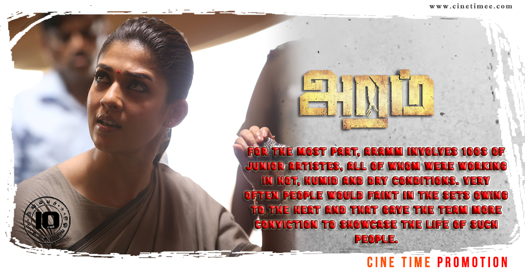 CineTimee's tweet photo. #Aramm ! சமகால அரசியலை மக்களுக்கு எடுத்து சொல்லும் 
மிக அழகான திரைப்படம் !
#ArammIn3Days ! #LadySuperstar #Nayanthara !
#CineTimee ! https://t.co/eEzrbbD0Jk