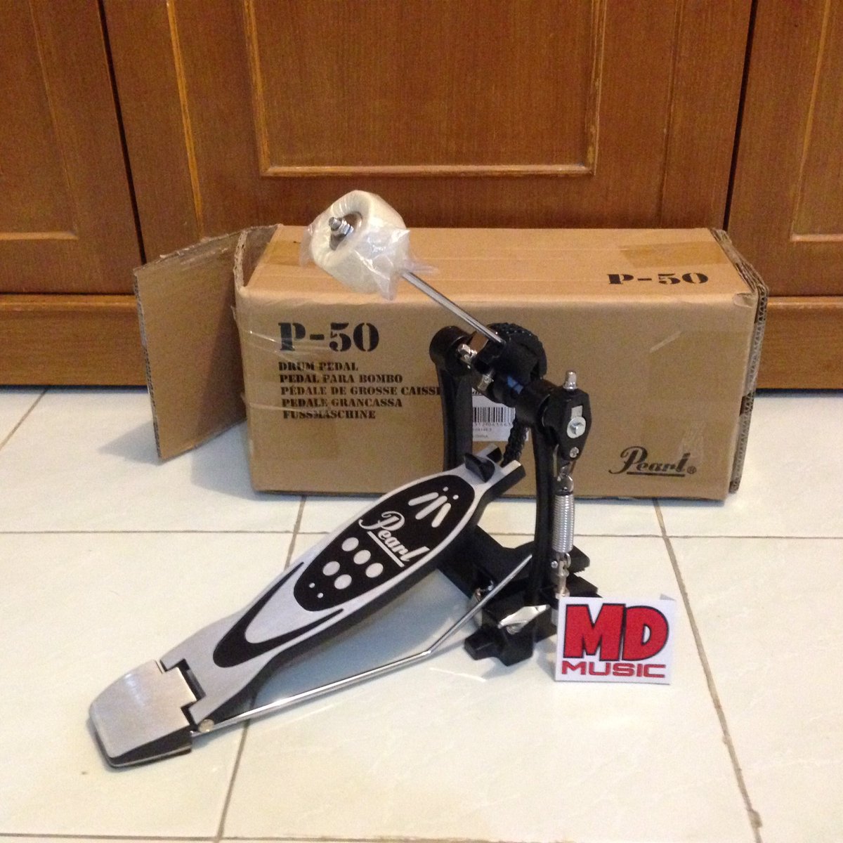 Jual: Pearl P-50 single pedal. Double chain. Baru, dengan box. Harga 695rb. WA 08170983012 <a href="/DrumBagus/">@DrumBagus</a>