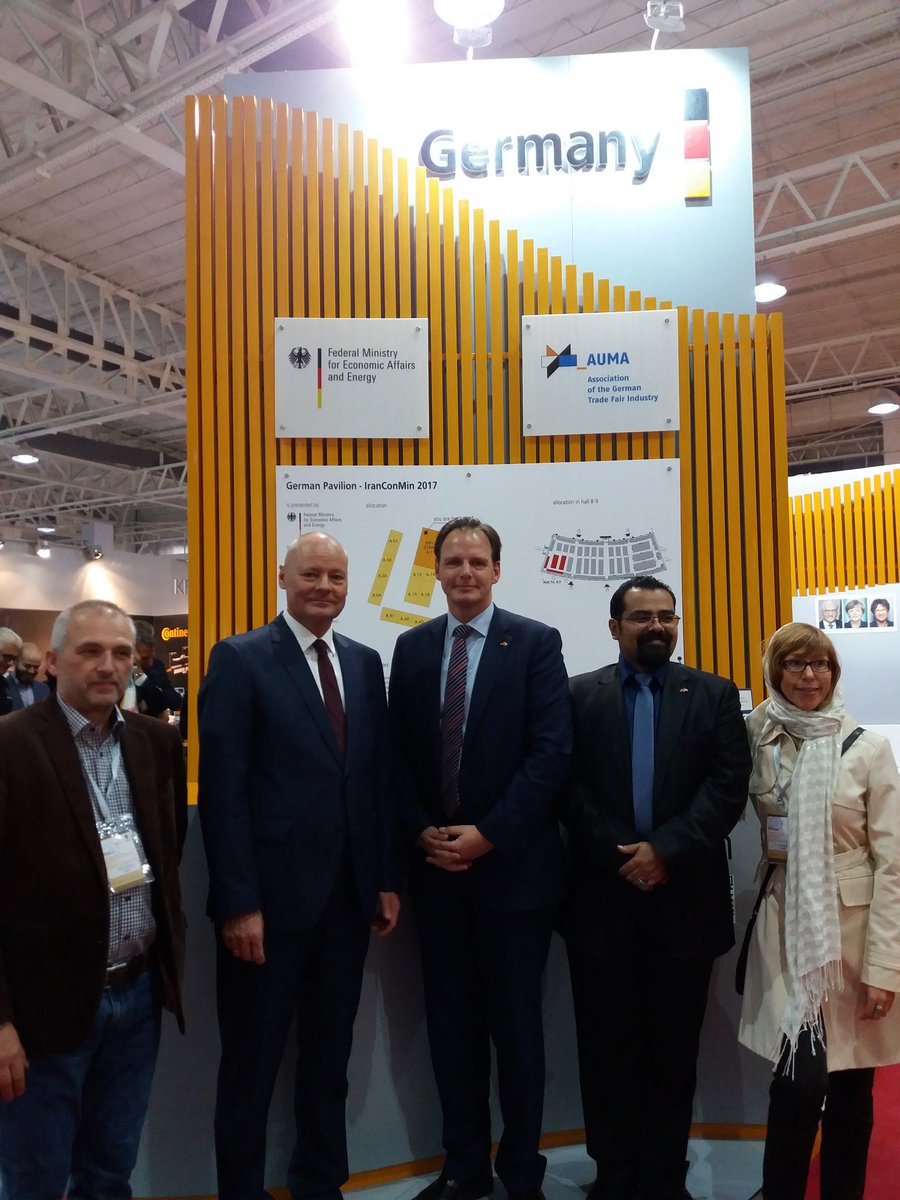 mkb_diplo's tweet photo. visit German Pavillon at #IranConMin Fair 2017 in Tehran, German firms top in construction +mining mashinery business #MadeInGermany https://t.co/dbv7PqWmoO