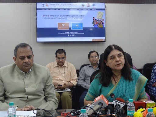 MinistryWCD's tweet image. Smt. @Manekagandhibjp launched #SHeBox, today. #SexualHarassmentAtWorkplace