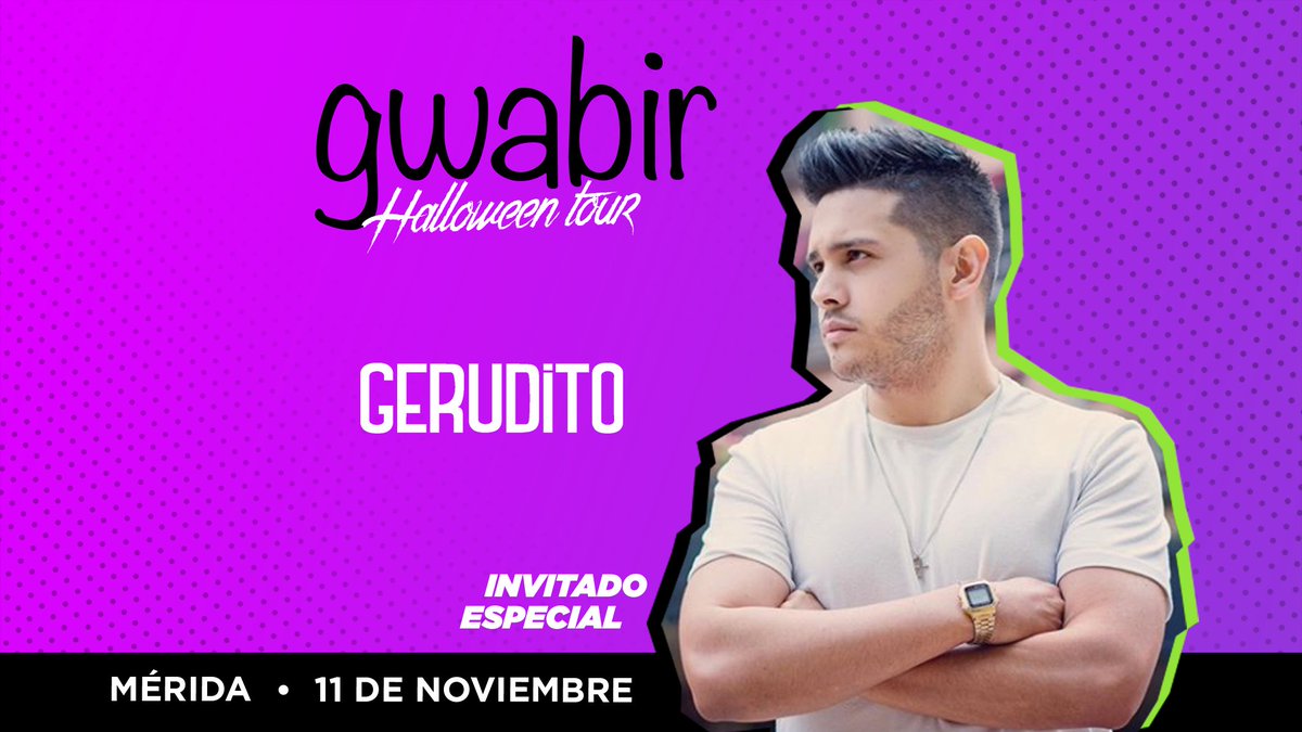 YouliveNews's tweet photo. ¿Ya conoces a nuestro primer invitado? @gerudito nos estará acompañando en el #HalloweenTour junto a @gwabir este Sábado 11 en Mérida. https://t.co/B5P9UcTItG
