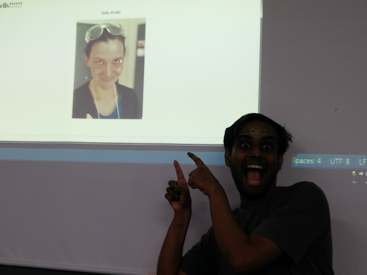 STEMsellsAU's tweet photo. Basic #html skills and #css skills using a stunning picture of Erica! #WomenInSTEM https://t.co/IK0F0Fdg9n