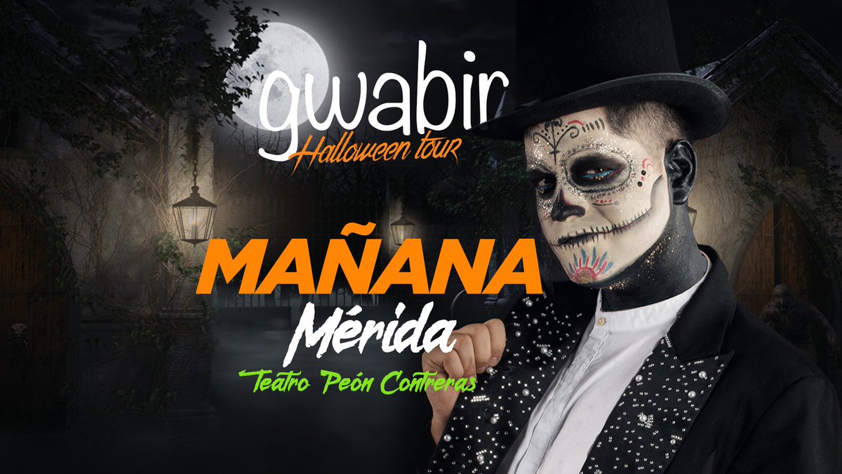 YouliveNews's tweet photo. Ahora si mas cerca que nunca 😱 El #HalloweenTour de @gwabir es ¡MAÑANA! 

Por nada del mundo te lo puedes perder, compra tus boletos ¡YA! https://t.co/ad6cNVQNPf