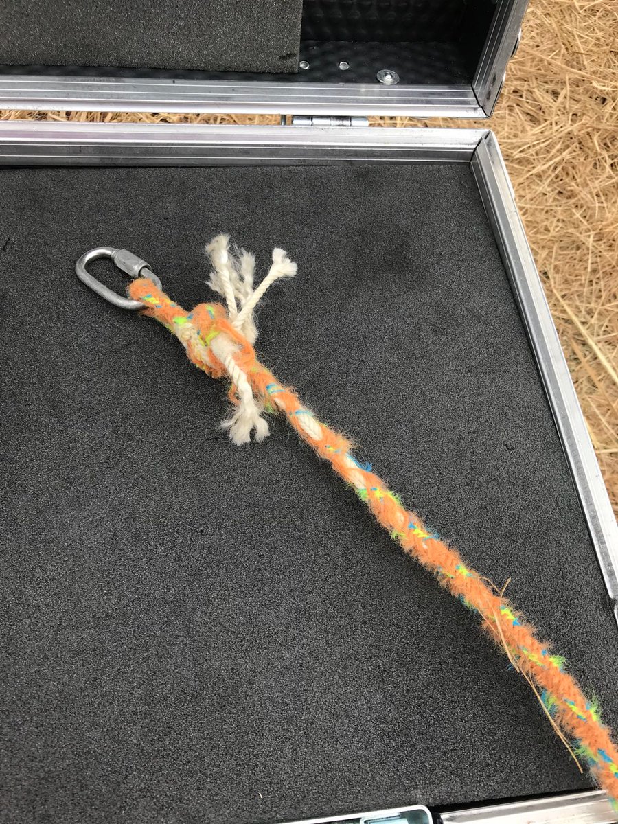 The second time we've worn through the radar tow rope in 10 days #attheendofthetether