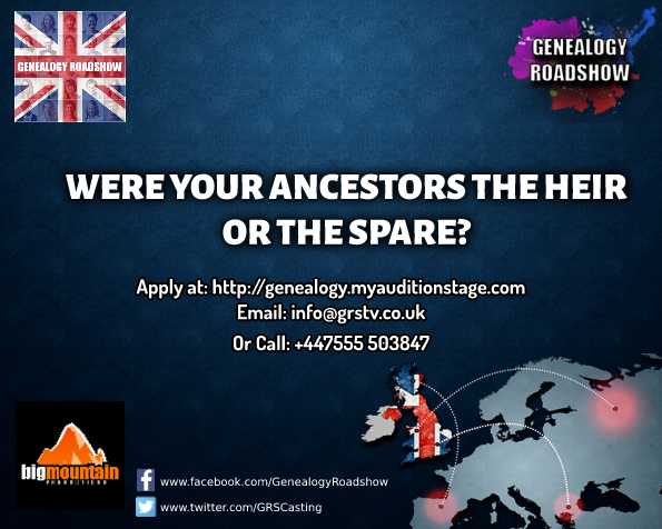 MFSRCasting's tweet photo. New UK TV Series Will Link British Public To Their Family History! https://t.co/9yG1pCT55A    #GenealogyRoadShowUK #GRSCasting https://t.co/Meby7RgQ8w