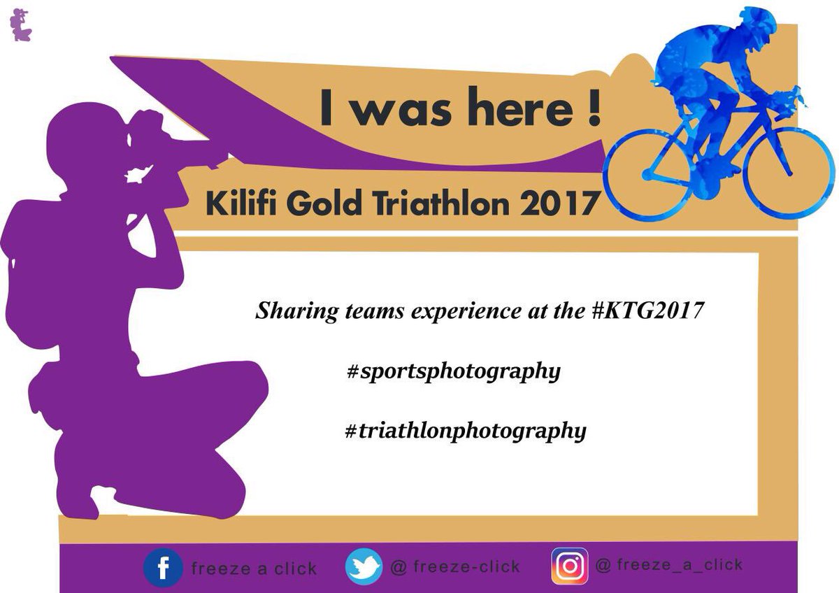 Freeze_Click's tweet photo. Because this month it's all about sports!! #triathlon @RariteEffie @Floriako @cullen_kiama @michelleliz54 @JMwanjisi @Freeze_Click #KGT2017 https://t.co/nmcAUzm8KP