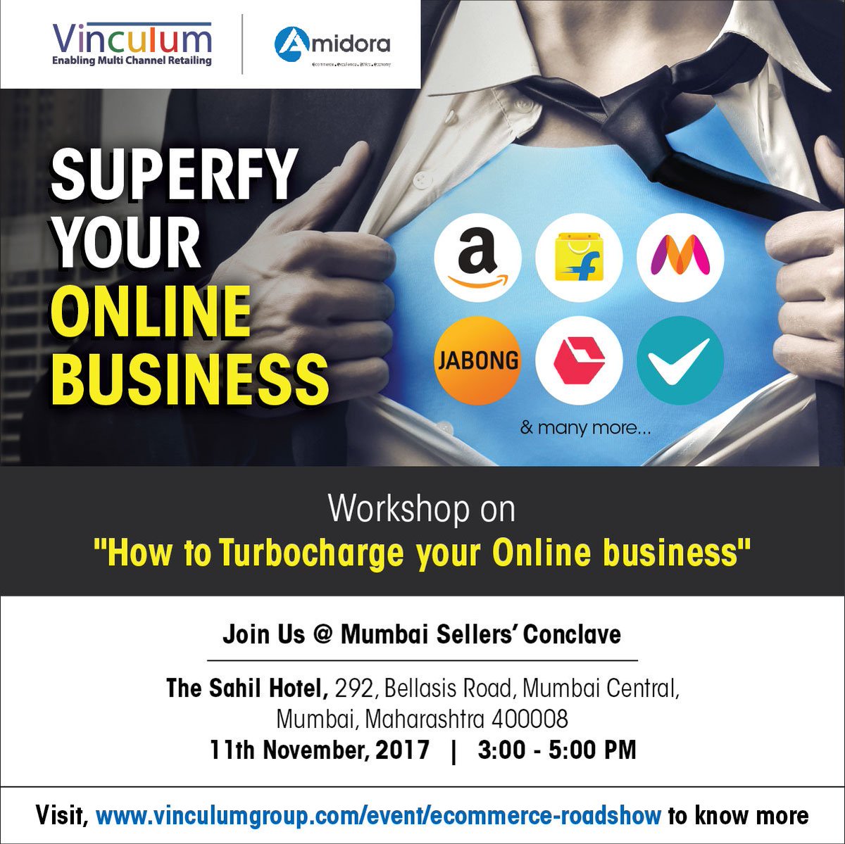 Vin_Omnichannel's tweet image. Superfying #Online Businesses to manage orders &amp;amp; inventory from online marketplaces better #Software #Workshop #mumbai with @amidorasays
