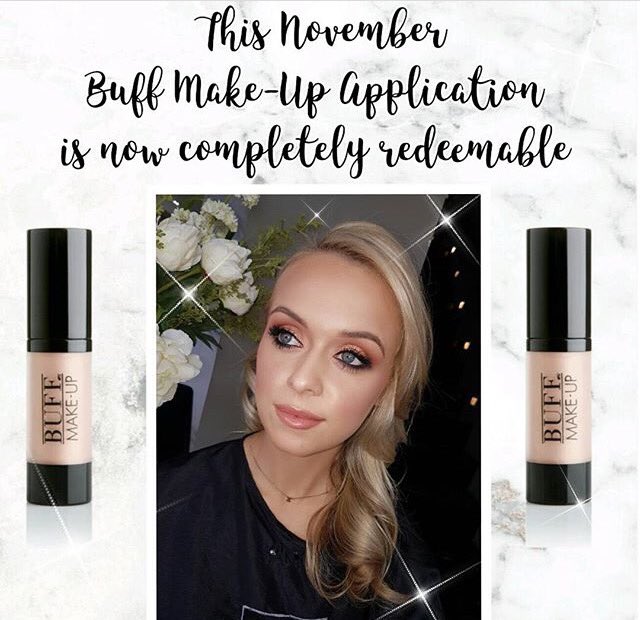 Buffmakeup's tweet photo. For the month of November your #buffmakeup application is FULLY REDEEMABLE! Call 018376265 to book your appointment π #bufflove https://t.co/VNRcxacHf8