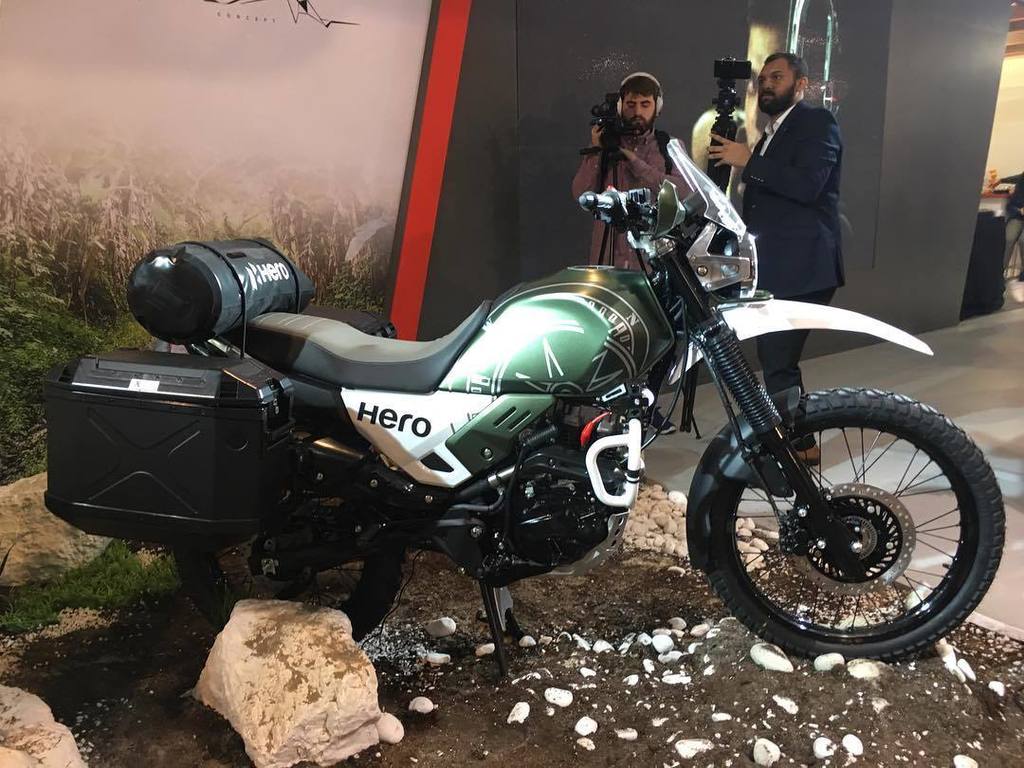 Here’s the <a href="/heromotocorp/">Hero MotoCorp</a> #Xpulse concept from #EICMA2017!