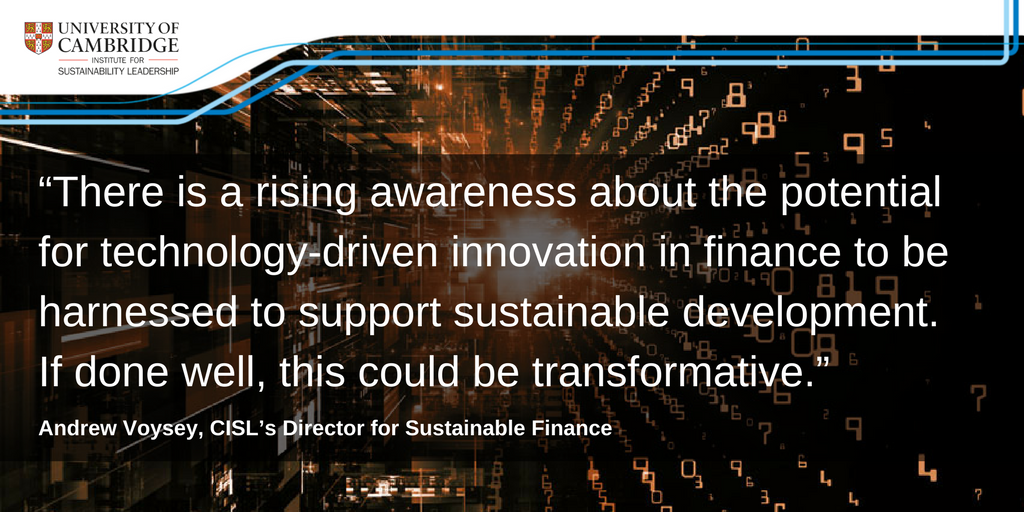cisl_cambridge's tweet photo. How can #Fintech help to solve sustainability challenges? New report out today sets out 10 recommendations https://t.co/0025PQpkjh https://t.co/MB1nBDqgcQ
