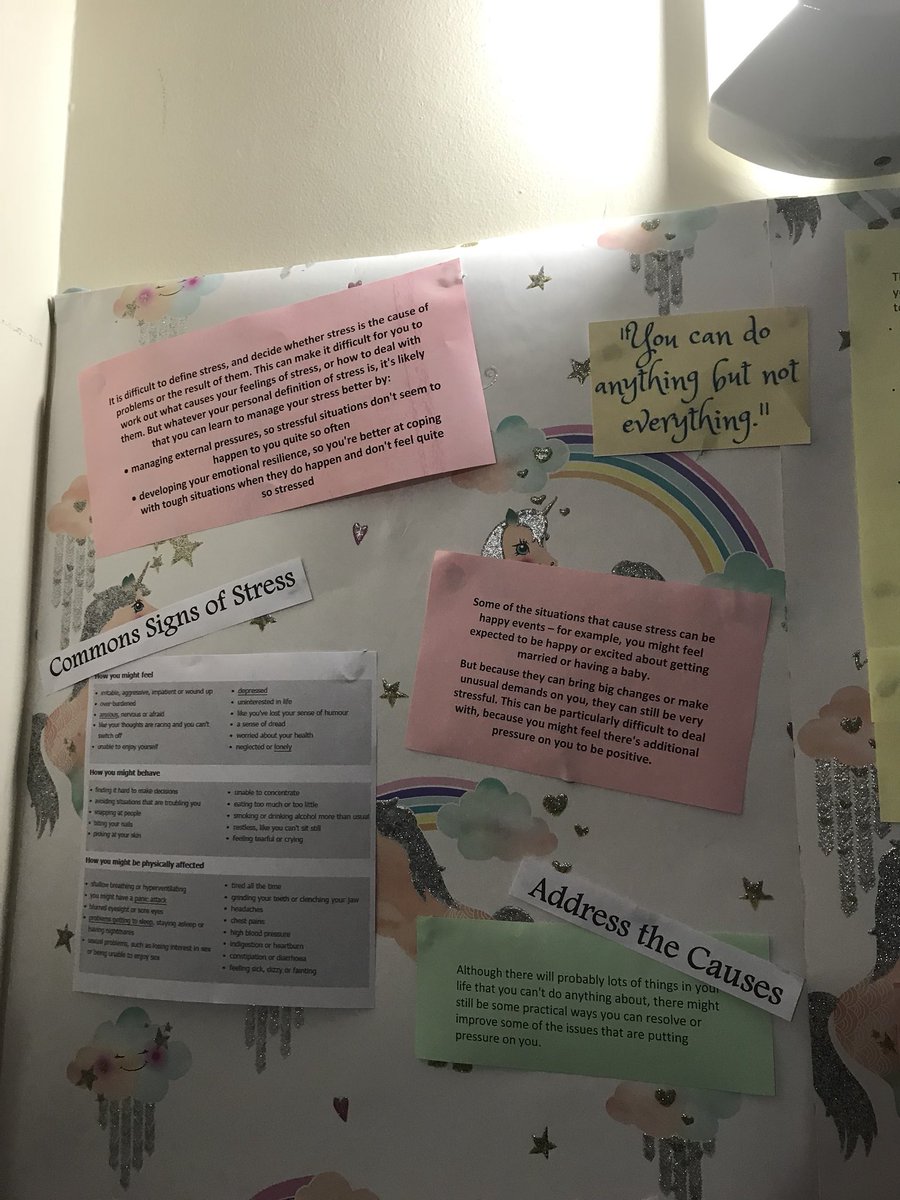 Lovely info display by AnnaM @PCCUatNCH highlighting #NHSstress #bekindtoyourself