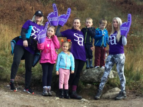 scottishautism's tweet photo. A huge thank you to Michelle and family for taking on a sponsored trek up The Steeple mountain, raising us £1,000 for our services! https://t.co/JmQ7DWXTuG