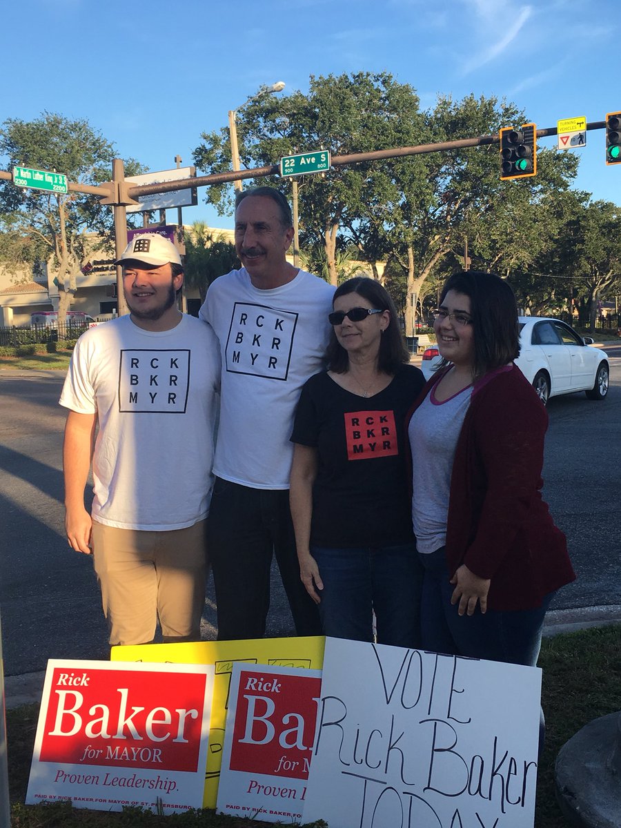 bakerstpete's tweet photo. Campaigning is always more fun with your family! https://t.co/F0dXfZB8UP