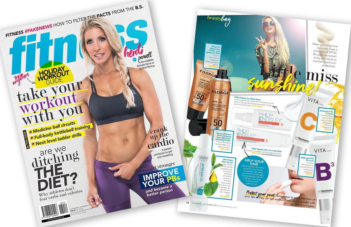 Thank you Fitness Magazine for featuring the pHformula VITA B cream and VITA C cream in the November 2017 issue. 
#magazine #VITAB #VITAC