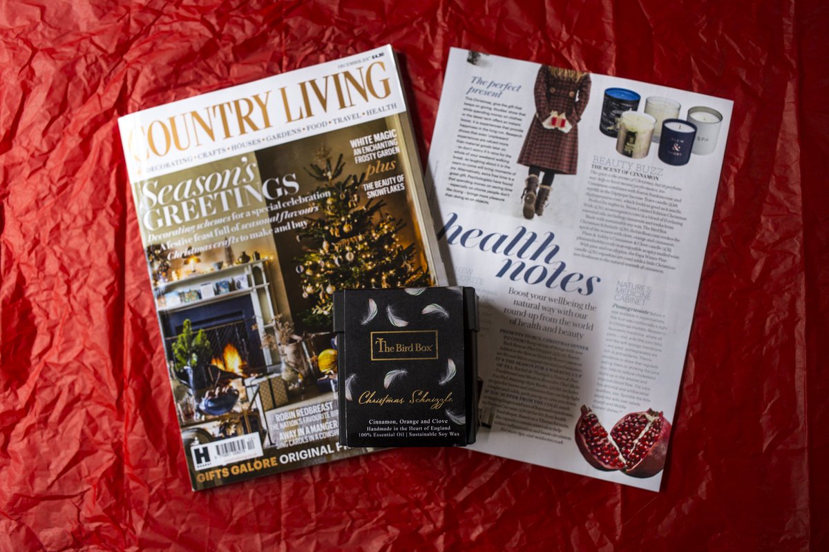 Thank you so much <a href="/k_intheforest/">Kate Langrish</a> and <a href="/countrylivinguk/">Country Living UK</a> for featuring our Christmas Schnizzle candle in the December issue! 😘🎅