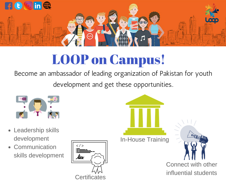 looppakistan's tweet image. Register here: goo.gl/sMGuGa
#LOOP #YouthDevelopment #StudentAmbassadorProgram #DevelopYourself