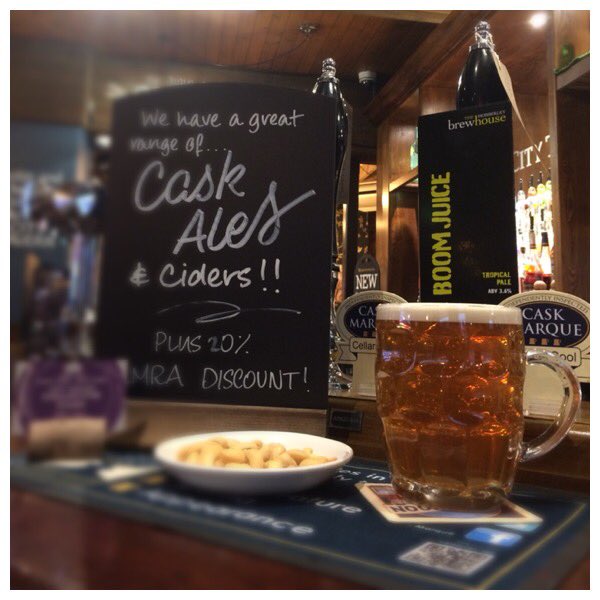#Double stamp Tuesday 😍20% CAMRA discount #Boom juice @mobberleybeer @CAMRACaSC <a href="/CityTavernChest/">City Tavern Chester</a>  
<a href="/caskmarque/">Cask Marque</a>