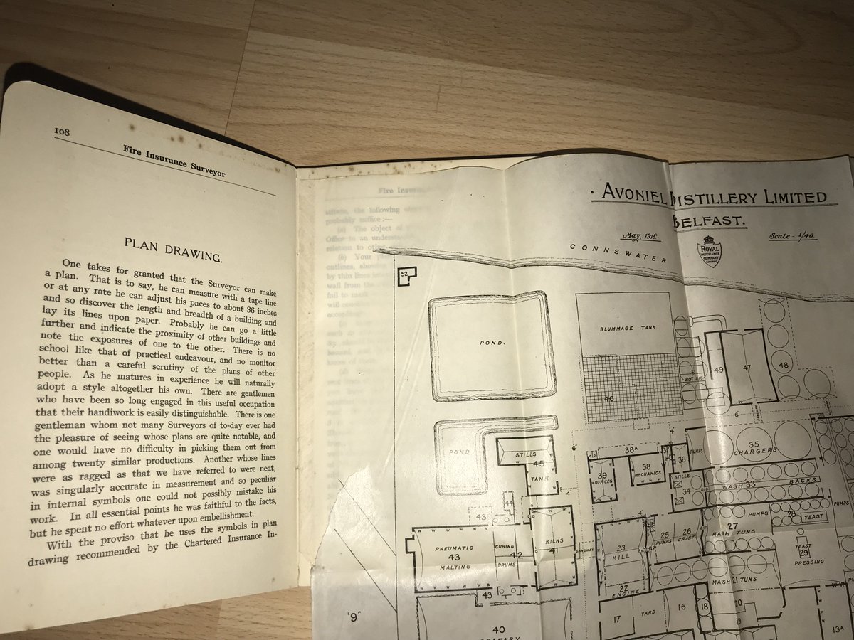 NICADMAN's tweet photo. 1918-1922 Fire Insurance Surveyor book showing Avoniel Distillery,
amazing what you find on a clean out #oldplans #belfast #Connswater https://t.co/h5rkULXuib