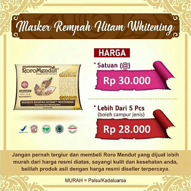Saya menjual MASKER REMPAH... seharga Rp28.000. Dapatkan produk ini hanya di Shopee! shopee.co.id/tiwantiolshop/… #ShopeeID