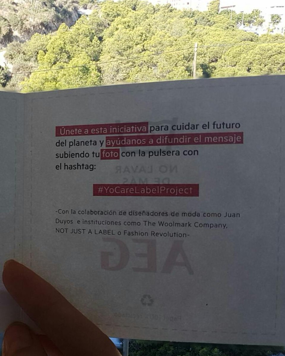 anadom75's tweet photo. Al más que un complemento.
Una iniciativa para cuidar el futuro de nuestro planeta
📰 https://t.co/EHJa9EzAl5
@AEG_Esp 
#YoCareLabelProject https://t.co/CMTpJWmNoQ