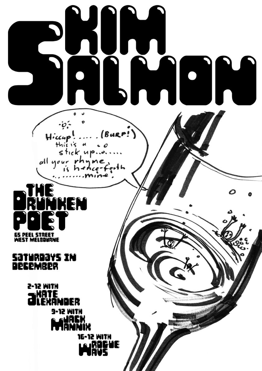 December Residency for me @Drunken Poet with support from Kate Alexander, Jack Mannix and Rogue Wavs