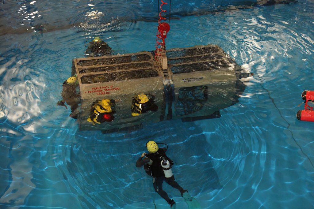 _DF42's tweet photo. @DoyleLeilani Well done! Relish my quadrennial outing to @BFC_Offshore to renew my certificate! #OffshoreResponse #RigCops https://t.co/WAMvo6Vaxy