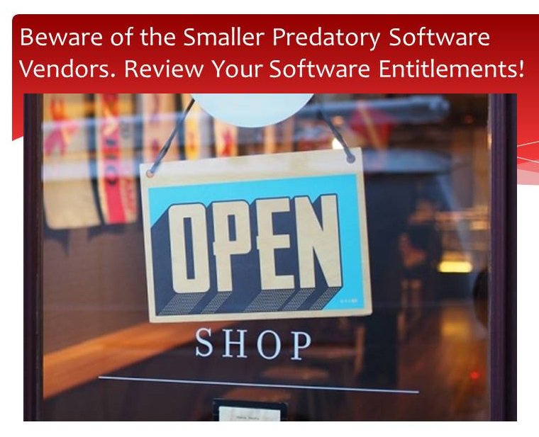 Beware of the smaller predatory #software vendors. 
#Microsoft #Oracle and other #software audit is unpredictable.

bit.ly/2j6LD02